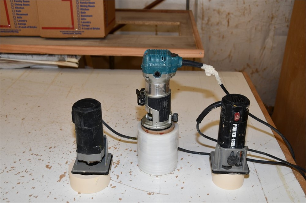 Porter Cable & Makita Hand Routers - Qty (3)
