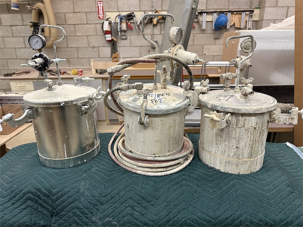 Binks Pressure Paint Pots - Lot of 3