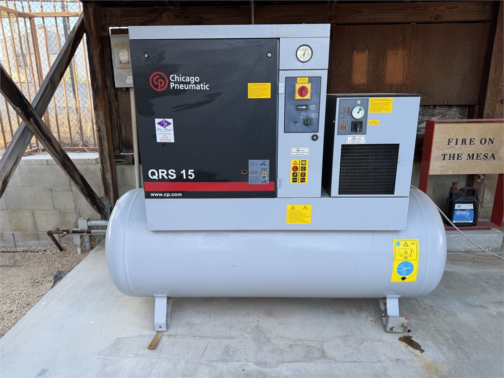 Chicago Pneumatic "QRS 15HP" Air Compressor & Dryer