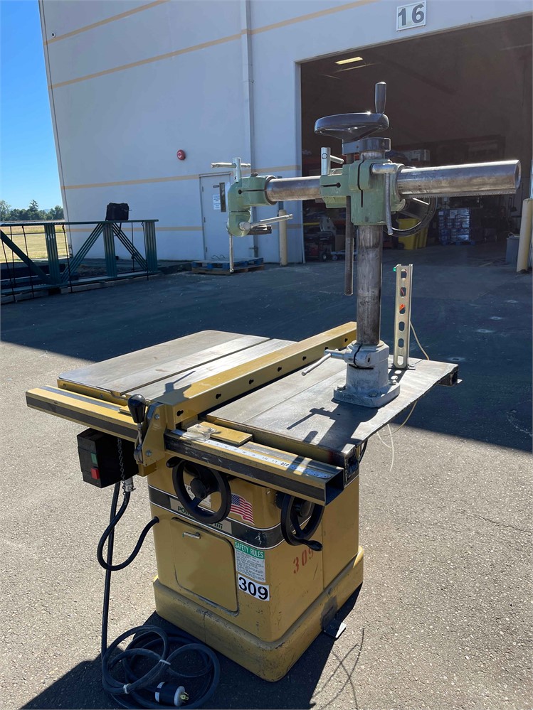 Powermatic "66" Table Saw with Powerfeeder Stand