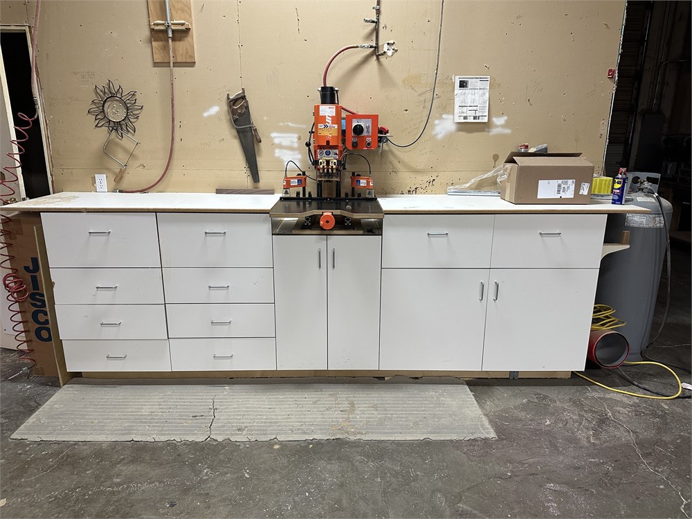 Blum "MiniPress P" Hinge Drill/Inserter w/Cabinet