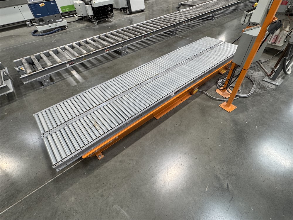 Southworth "LST4-36" Lift Table with Hytrol Roller Conveyors