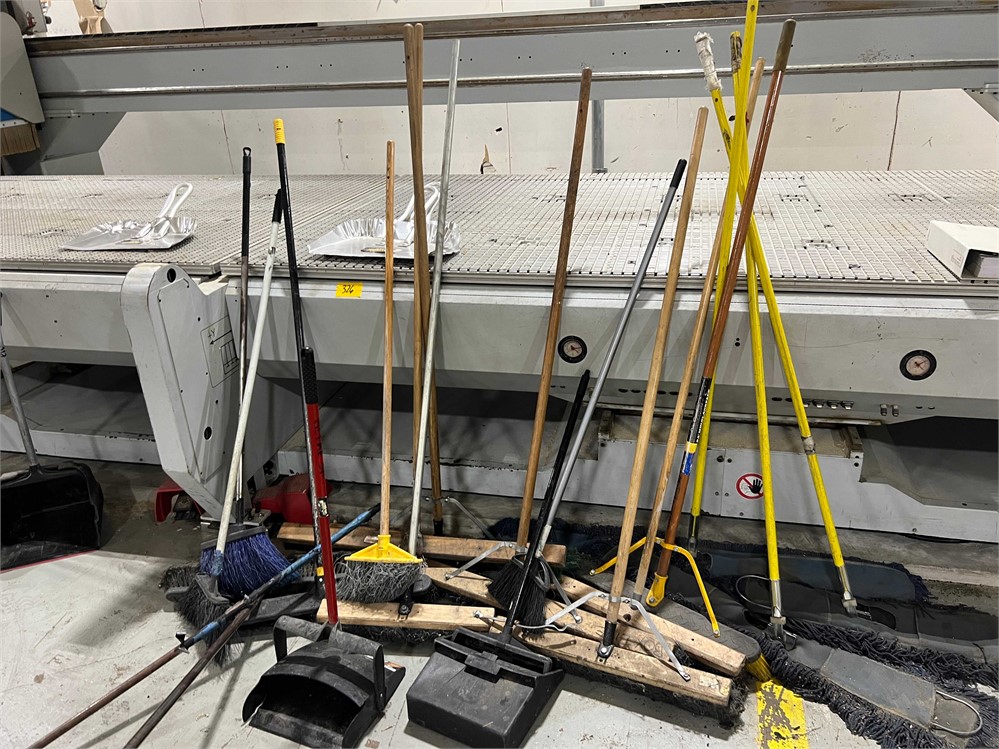 Lot of Brooms & Shovels - as pictured