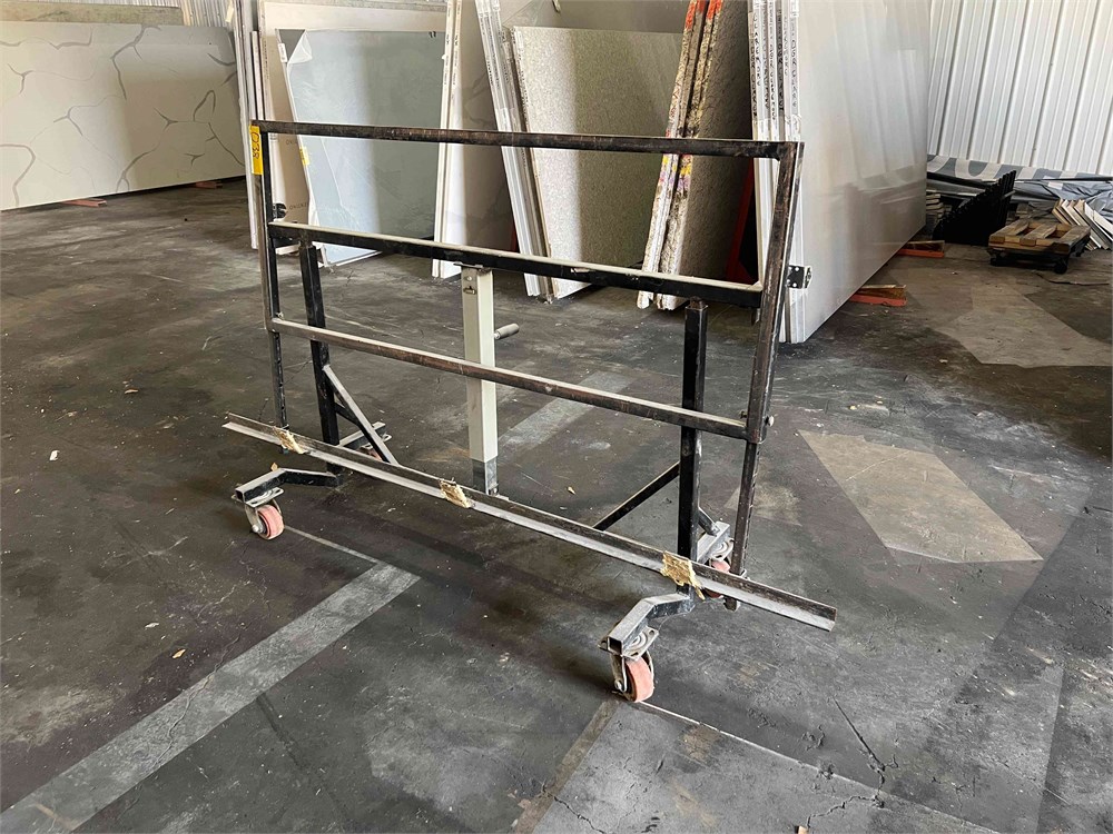 Tilting material cart