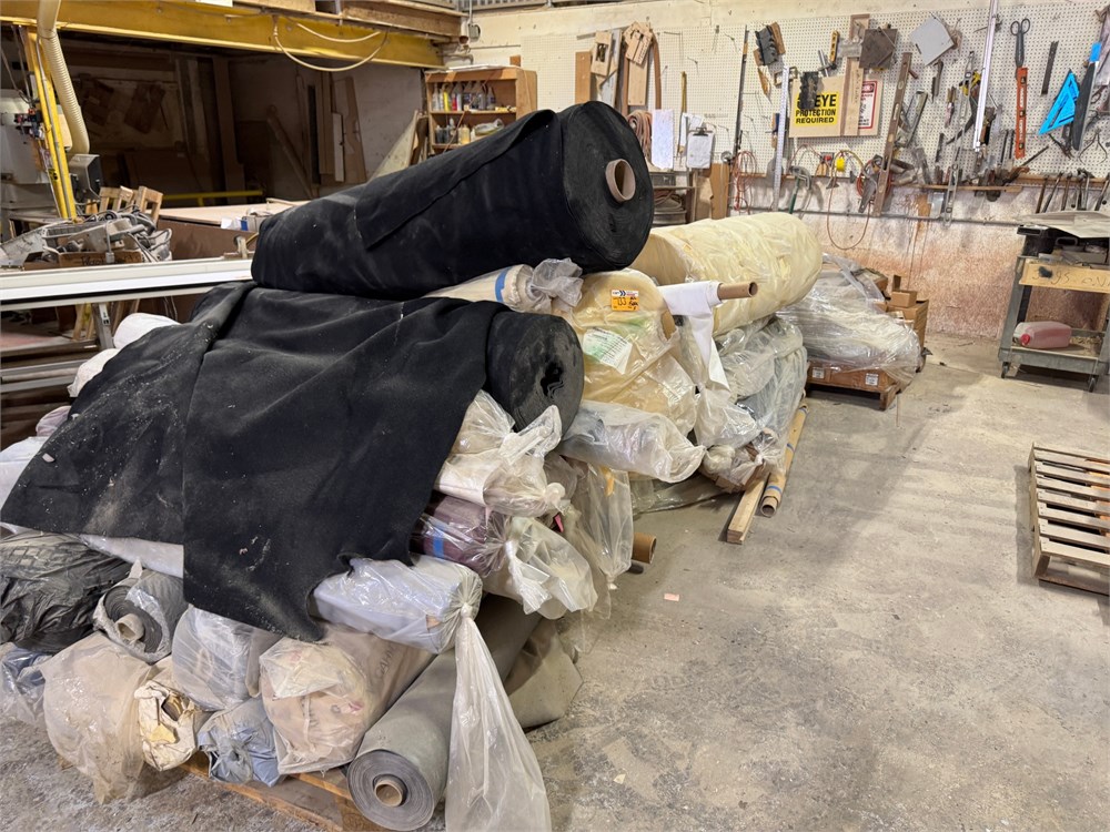 Assorted Industrial Fabric & Upholstery Material Rolls