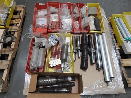 MISC. LOT OF SHAPER SPINDLES, TOOLING, MISC. SHAPER ACCESSORIES