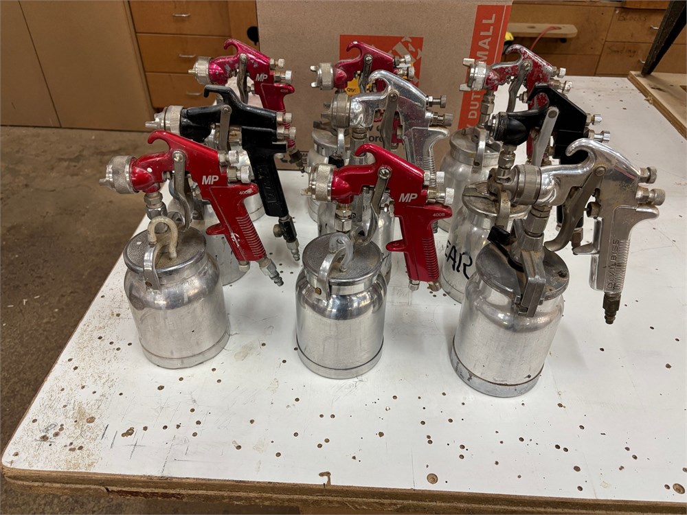 Lot of 9 Paint Guns as pictured