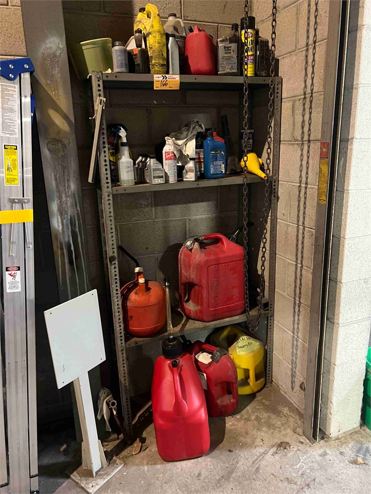 Metal Shelves & Contents