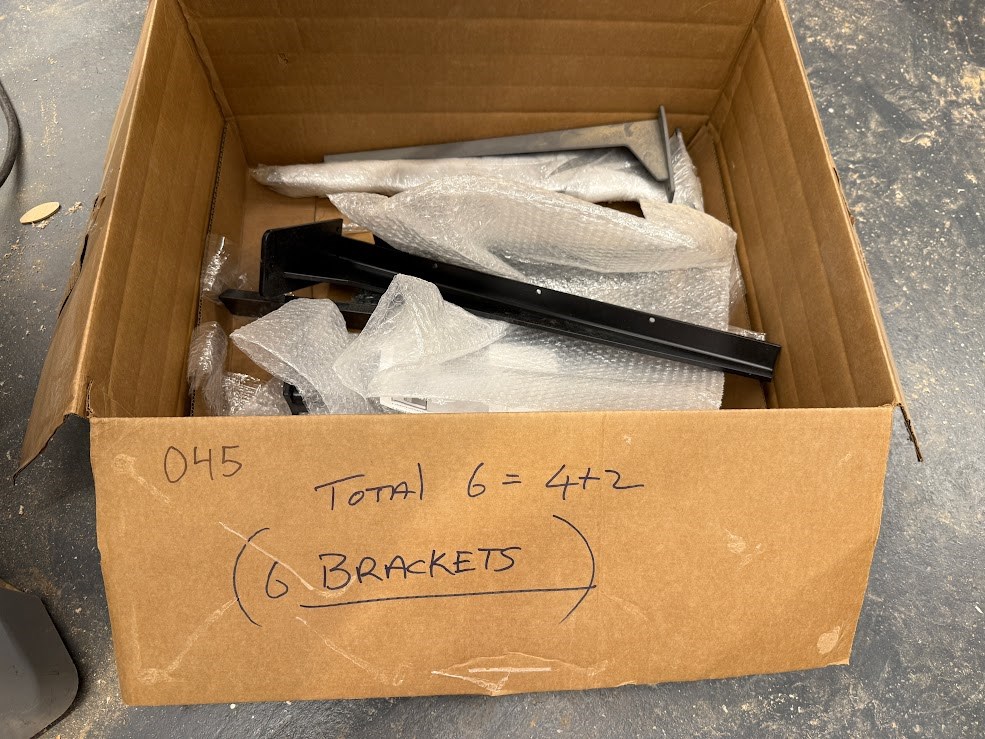 (6) Floating Wall Mount Brackets