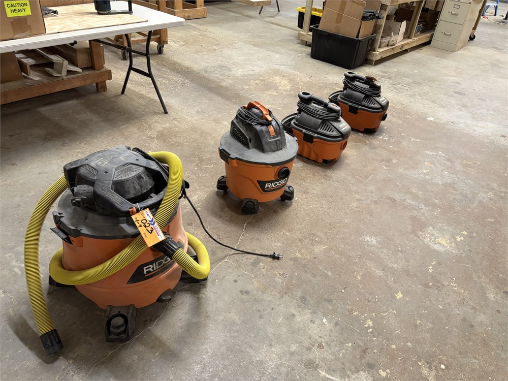 (4) Ridgid Shop Vacuums