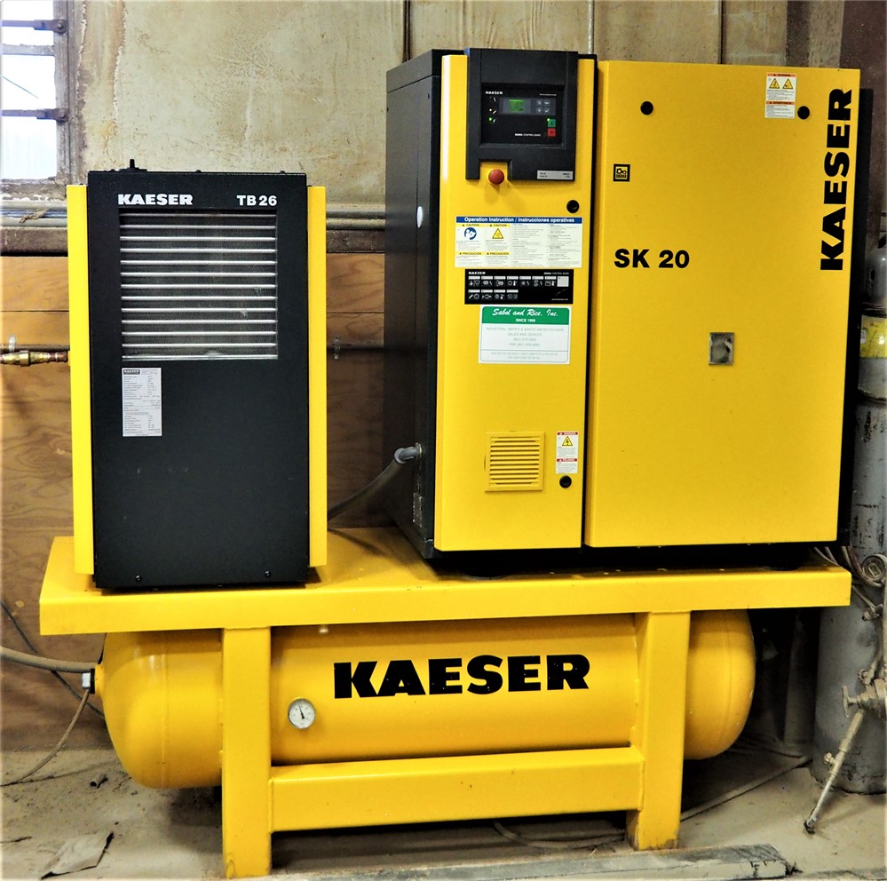 KAESER "SK-20" 20HP AIR COMPRESSOR WITH TB-26 AIR DRYER