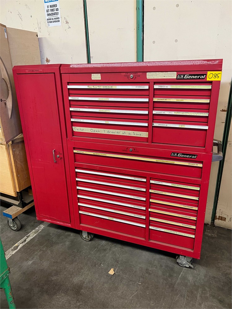 Rolling Tool Box with CNC Tooling and Misc. Tools