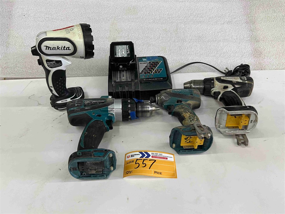 Makita 18 Volt Cordless Tool Set, Battery & Charger