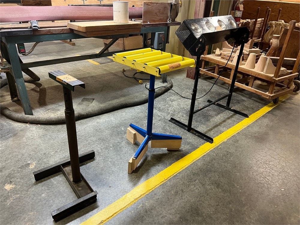 Roller Stands & Inspection Light - as pictured