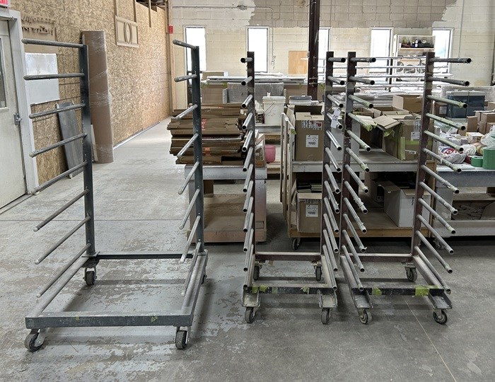 (3) Metal Paint Drying Racks on Casters - Markham, ON