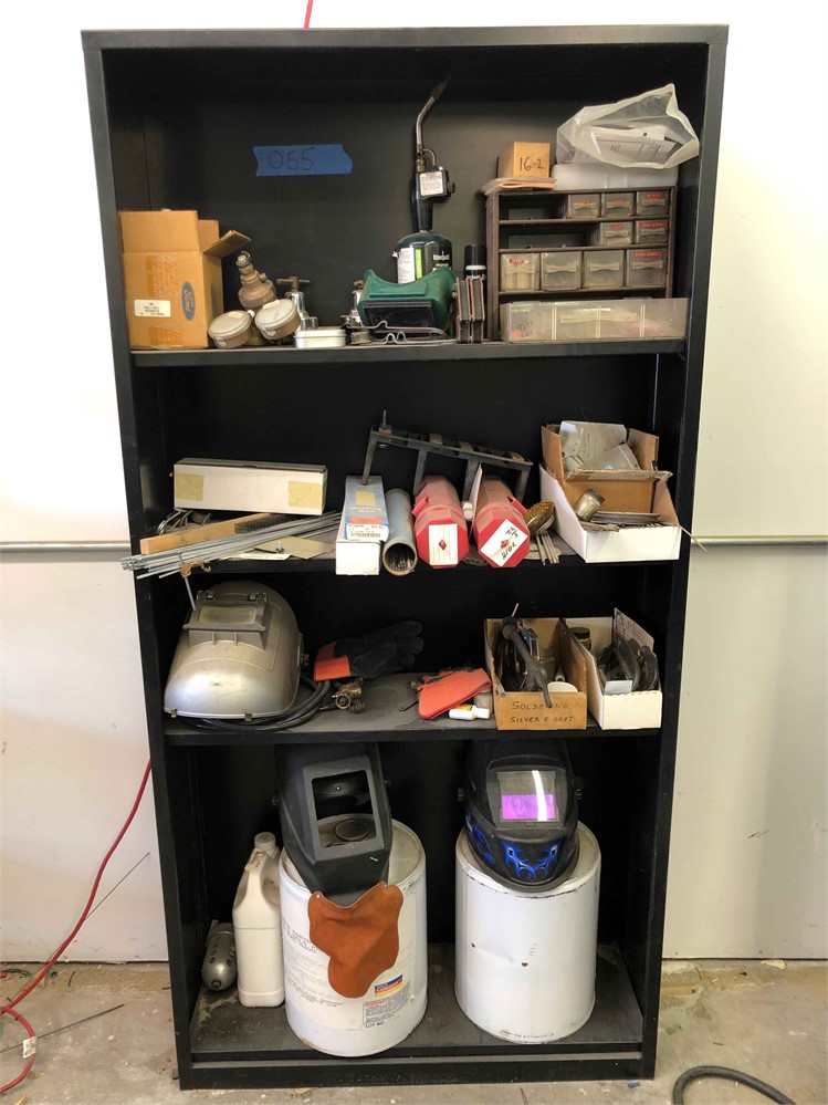 Storage Cabinet with Welding Equipment and Other Contents