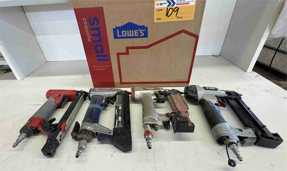 Various Pneumatic Nail / Staple Guns Qty. (4)