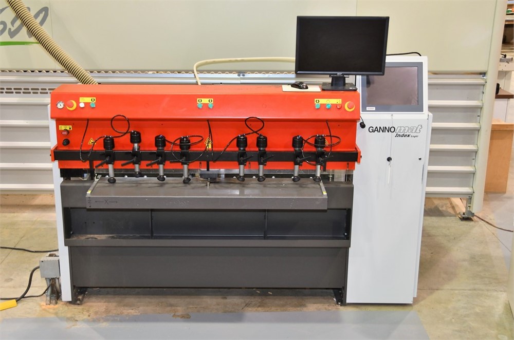 Gannomat "Index Logic" CNC Drill and dowel insertion machine & Vertical Spindle