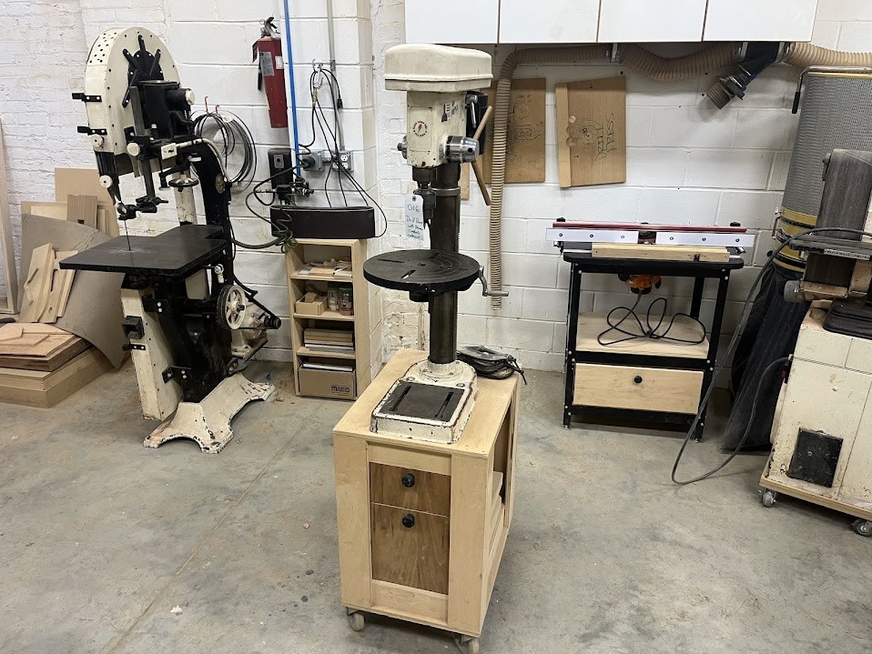 Drill Press & Mobile Cabinet