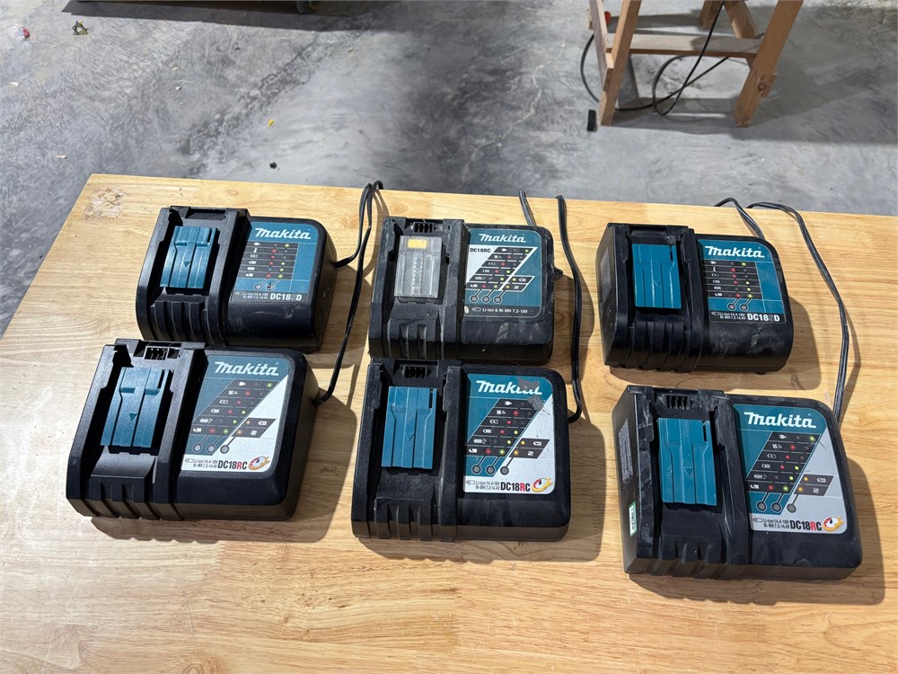 (6) Makita Battery Chargers