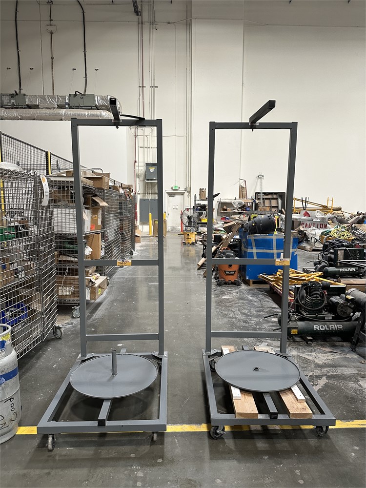 (2) Uline Wrap Dispenser Cart