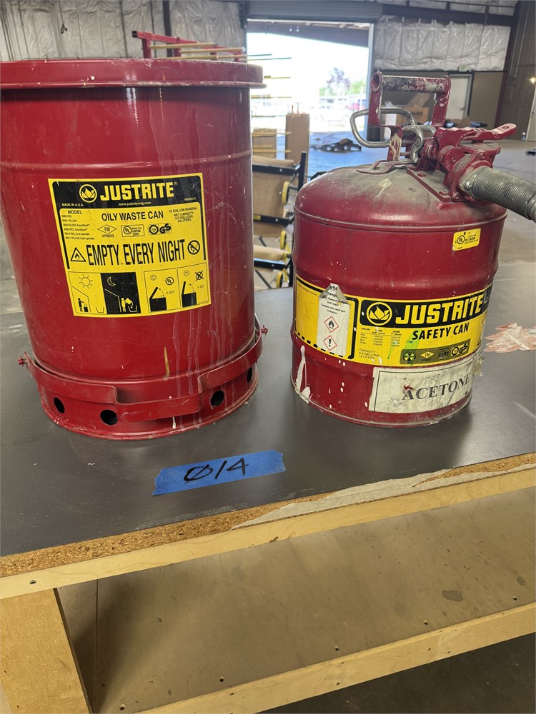 Lot of Justrite safety Cans (Qty 2) as pictured
