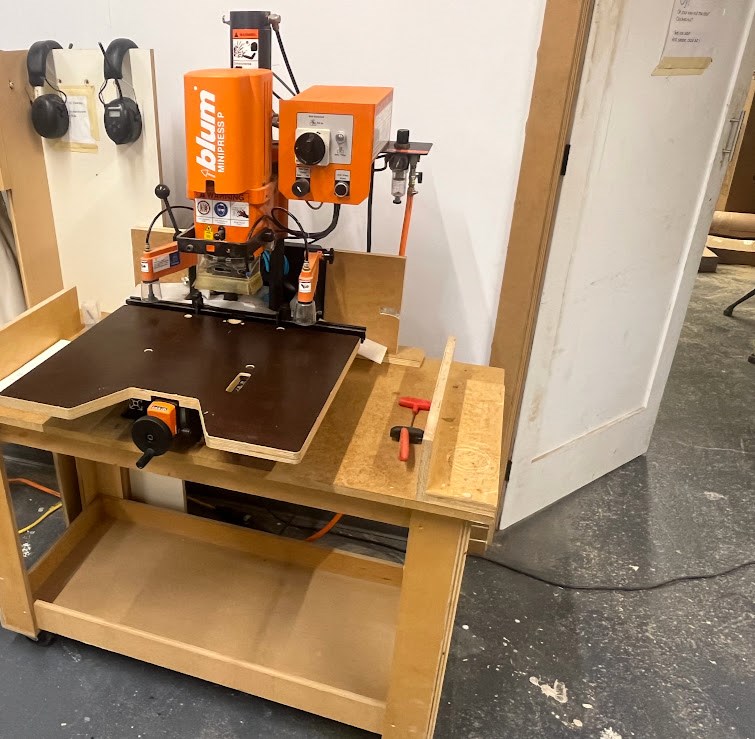 Blum "MiniPress P" Hinge Drill and Insertion With Work Bench