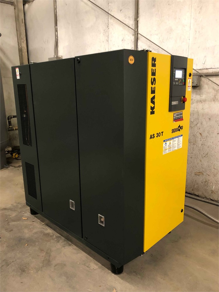 Kaeser "AS-30-T" Rotary Screw Air Compressor and "ABT-40" Air Dryer