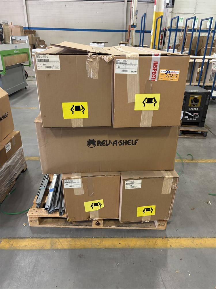 Pallet of Rev-A-Shelf Cabinet Hardware
