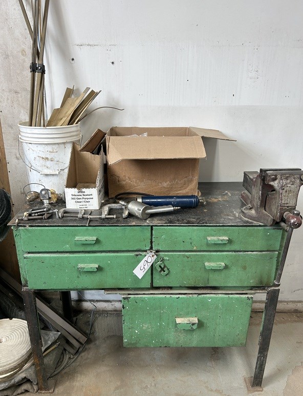 Metal Cabinet & Contents