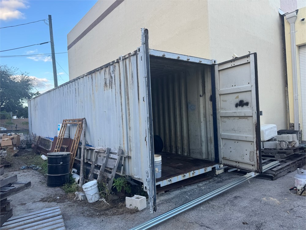 Steel Storage Shipping Container with Contents