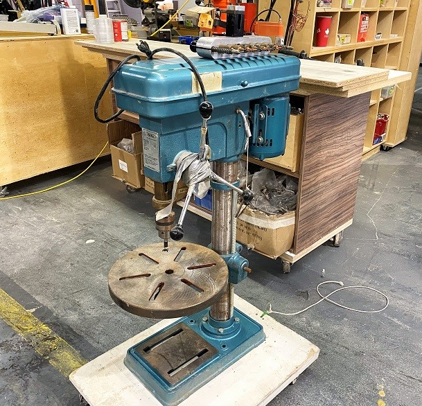 Rexon / Busy Bee "RM410" Drill Press & Cart, c/w 7 Spindle Drill Attachment