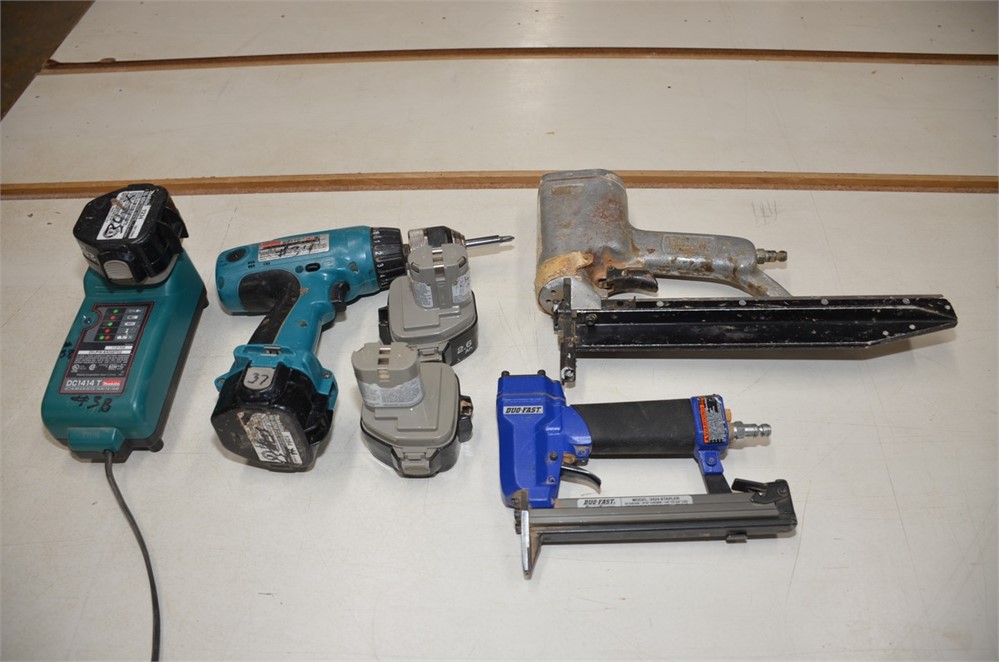 Lot of Cordless and Pneumatic Tools
