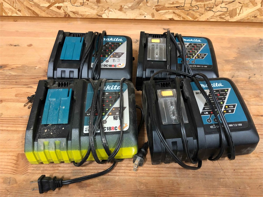 Four (4) Makita Battery Chargers