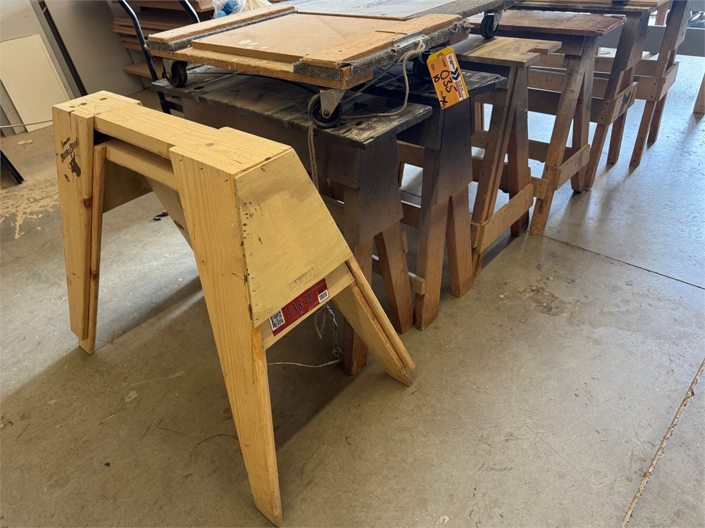 Lot of (8) Saw Horses & (2) Dollies - as pictured