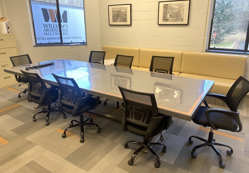 Board Room Table c/w (8) Chairs - 57" W x 137" L