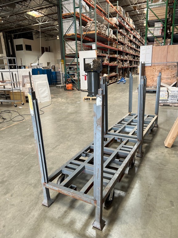 (2) Steel Carts w/ Rails for Plywood