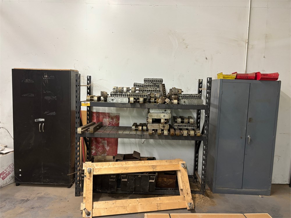 Lot of Cabinets & Contents & Rack as pictured