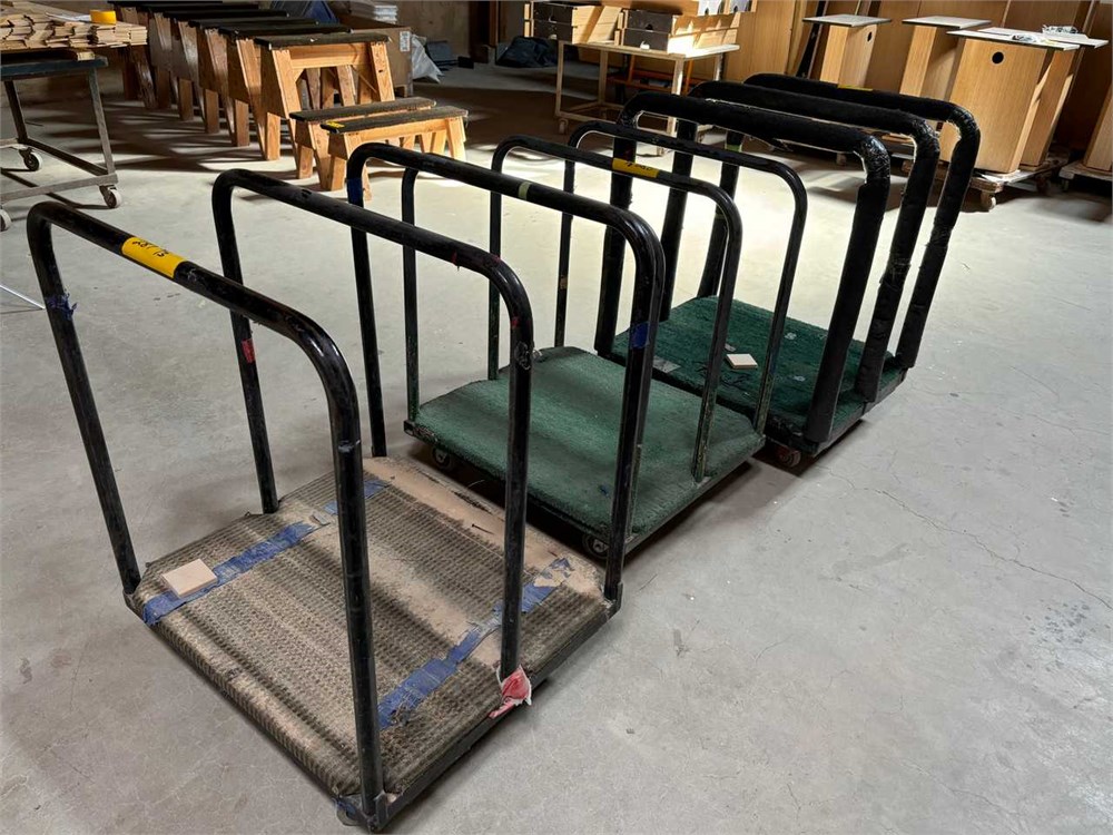 Three (3) Metal Shop Carts