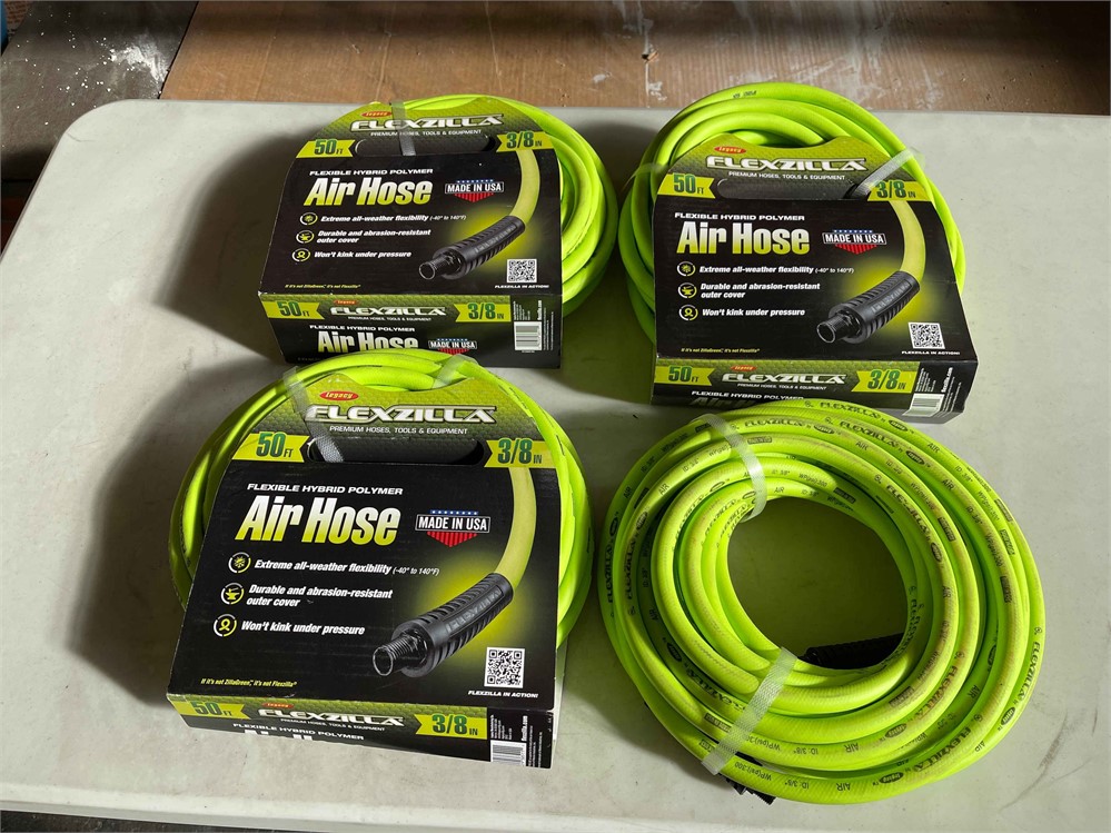 Four (4) 50' Air Hoses (New, Never Used)