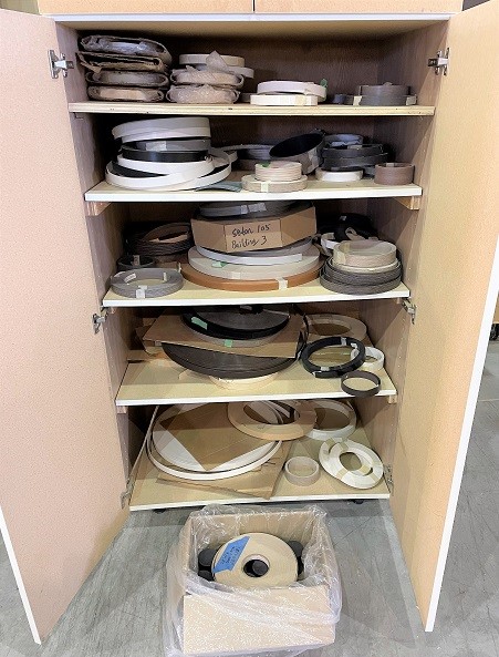 Lot of Edgebanding Tape & Cabinet - See Photos