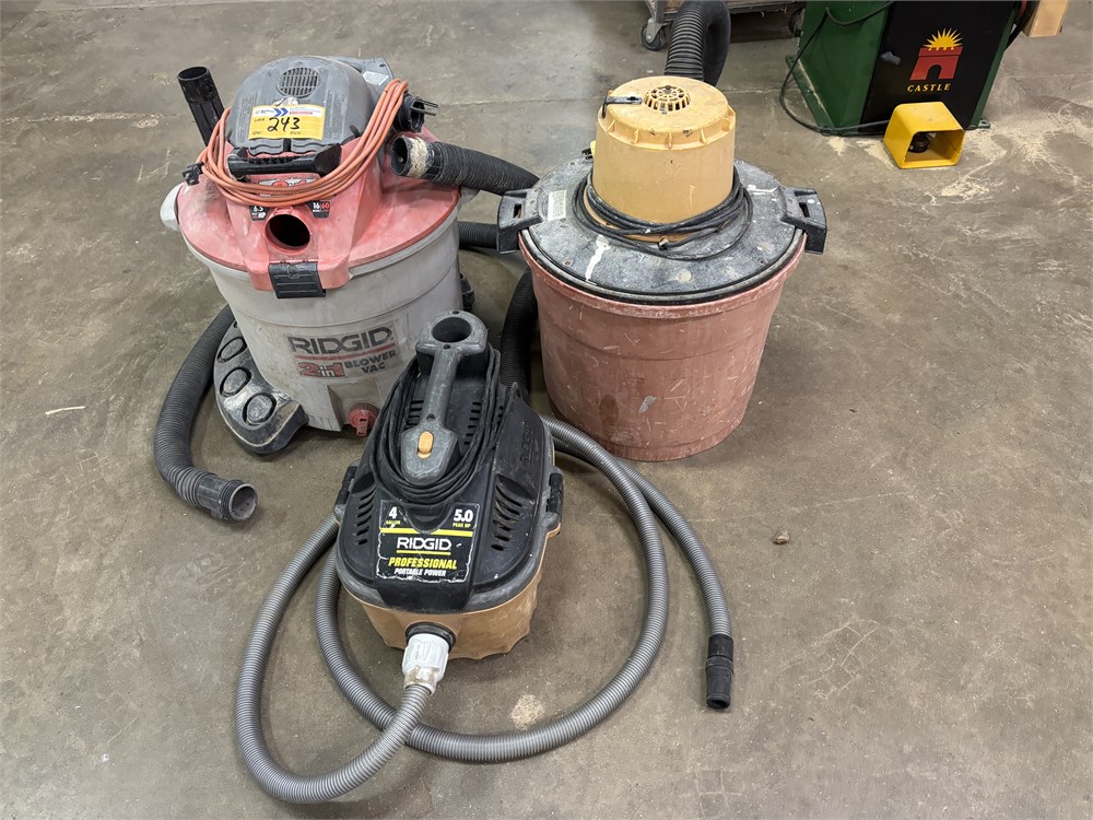 (3) Shop Vacuums - As Pictured