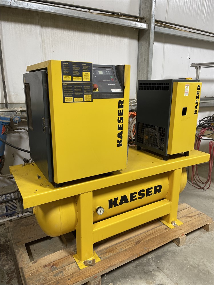 Kaeser "SM-11" Air Compressor, "TBH-13" Dryer and Storage Tank (receiver)