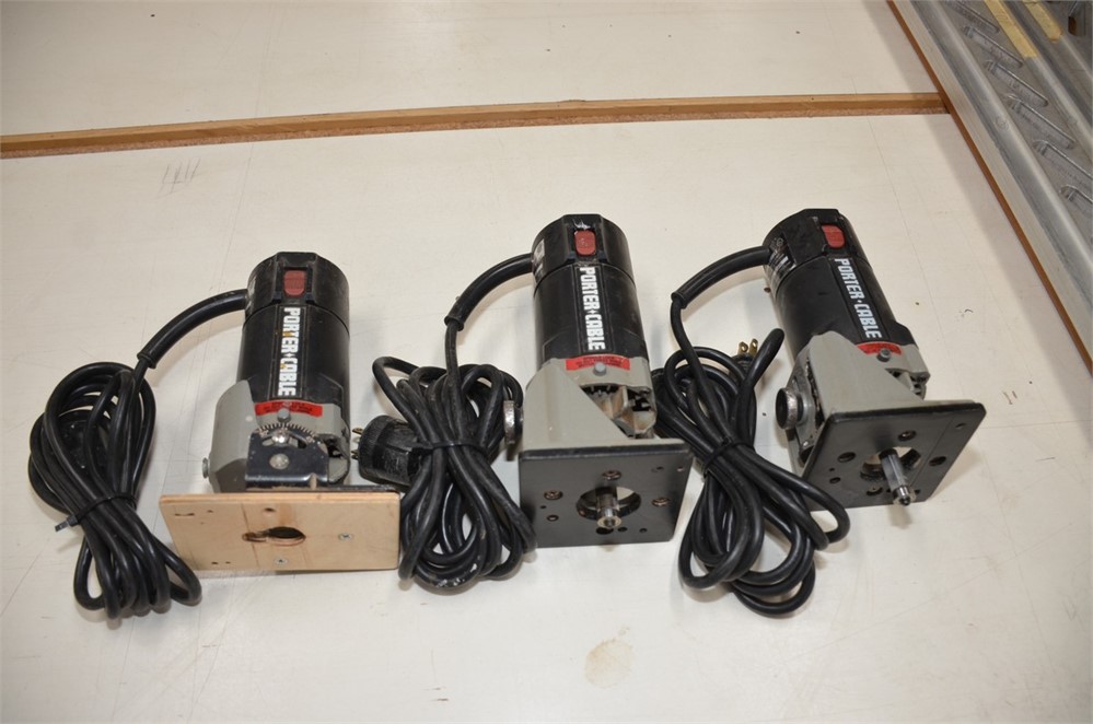 Lot of (3) Porter Cable Hand Routers