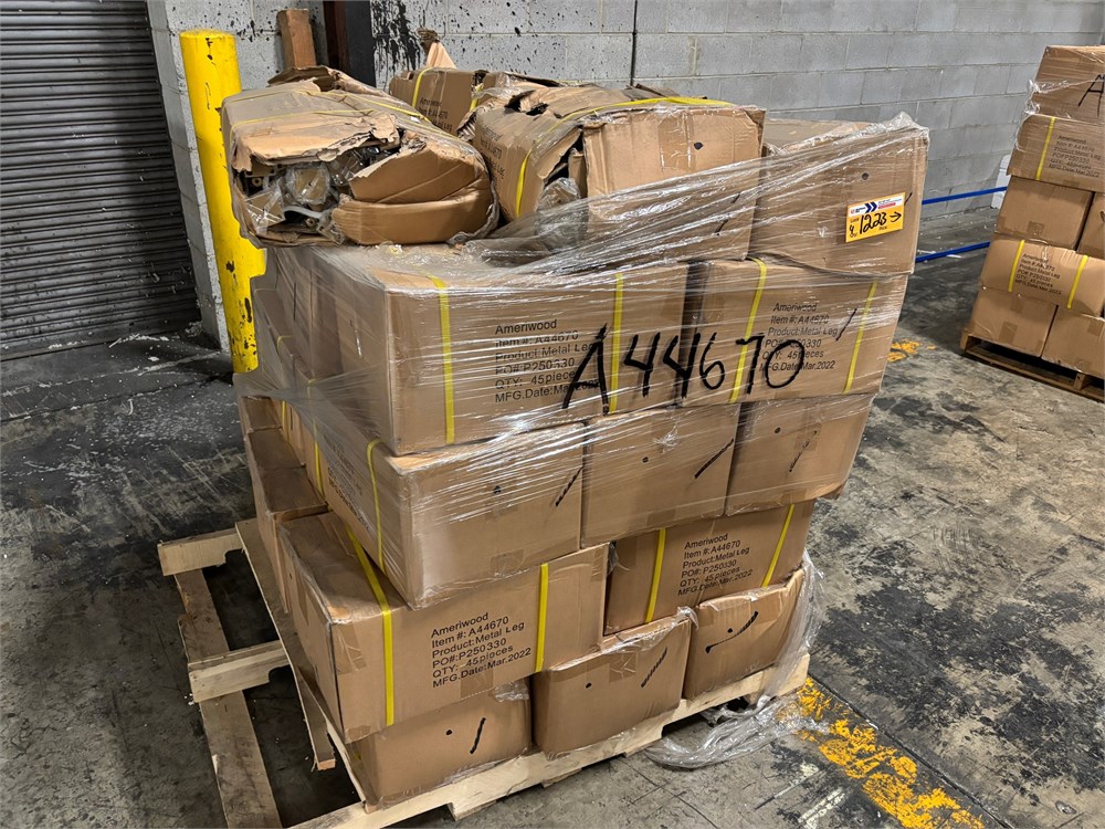 Lot of (4) Pallets of Metal Legs