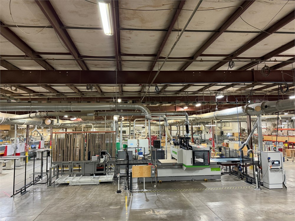 Biesse Rover B FT CNC machining cell on the Cabinetworks Thompsontown plant floor