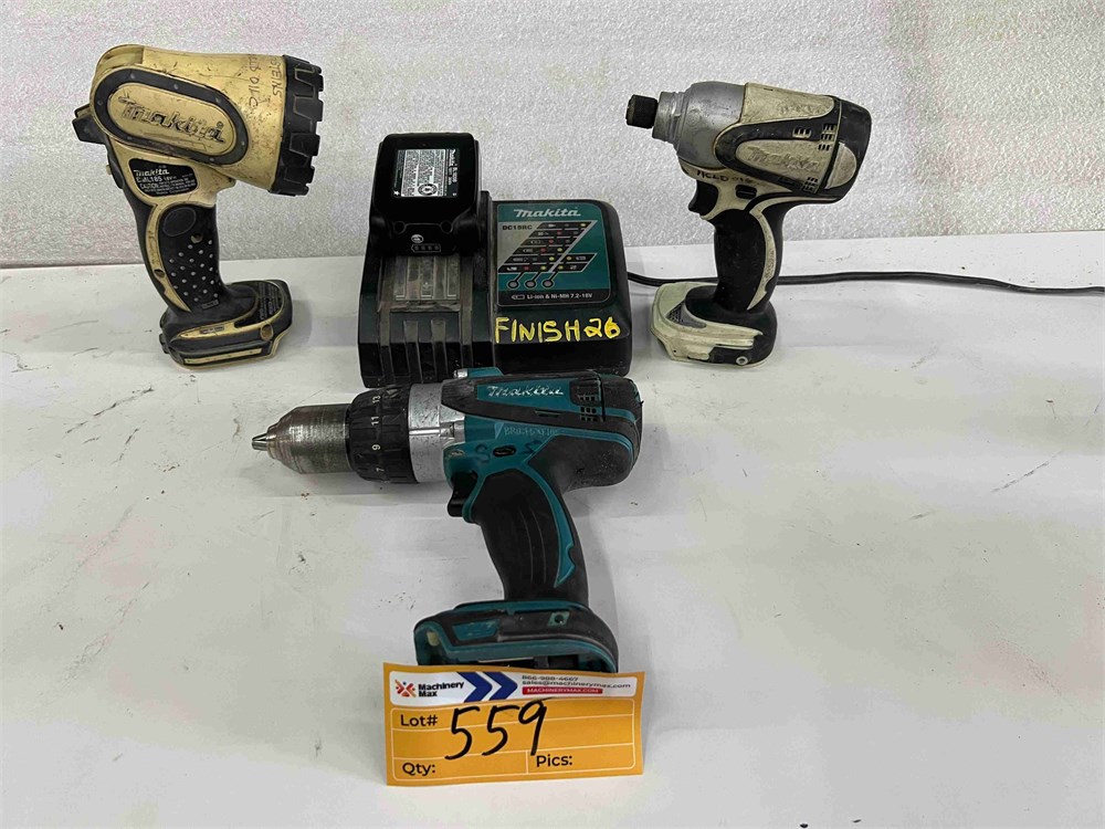 Makita 18 Volt Cordless Tool Set, Battery & Charger