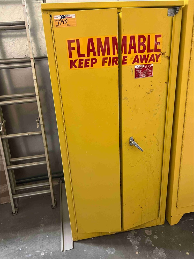 Flammable Liquids Cabinet & Contents