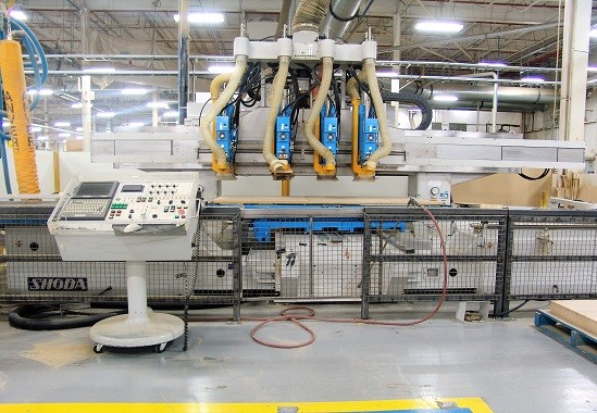 SHODA NC516P-2134 TWIN TABLE CNC ROUTER * (4) HEADS, 63" X 102" TABLES