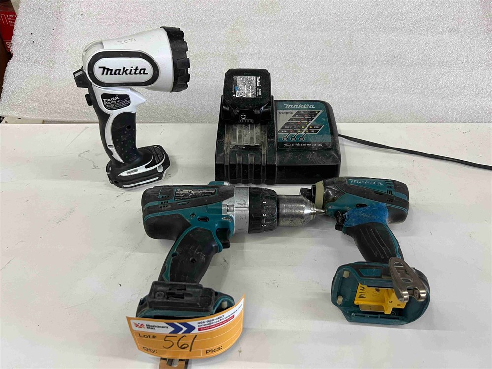 Makita 18 Volt Cordless Drill, Driver, Battery & Charger